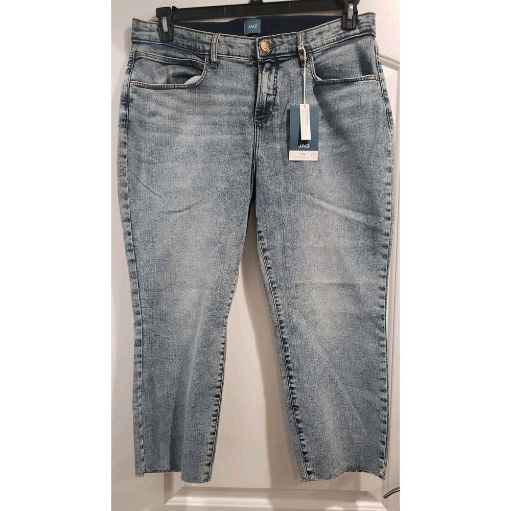 JAG Ruby Mid Rise Straight Crop Jeans Oceanfront Size 20W NWT